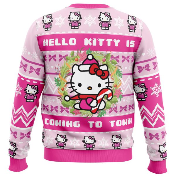 Hello Kitty is Coming to Town Ugly Christmas Sweater - Image 4