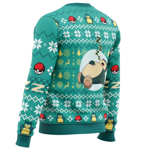All is Calm All Bright Snorlax Pokemon Ugly Christmas Sweater - Image 3