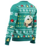 All is Calm All Bright Snorlax Pokemon Ugly Christmas Sweater - Image 3