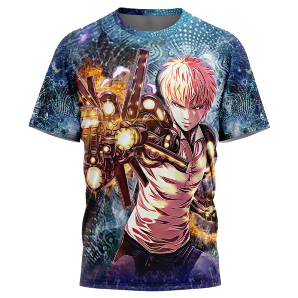 Trippy Genos One Punch Man T-Shirt - Image 3