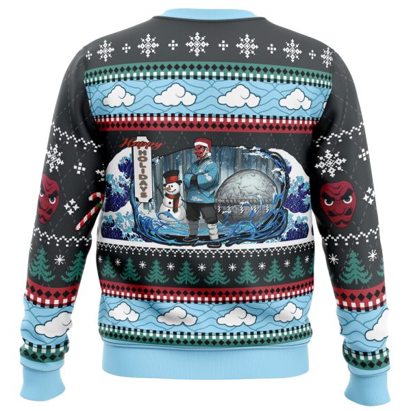 Christmas Sakonji Urokodaki Demon Slayer Ugly Christmas Sweater - Image 4