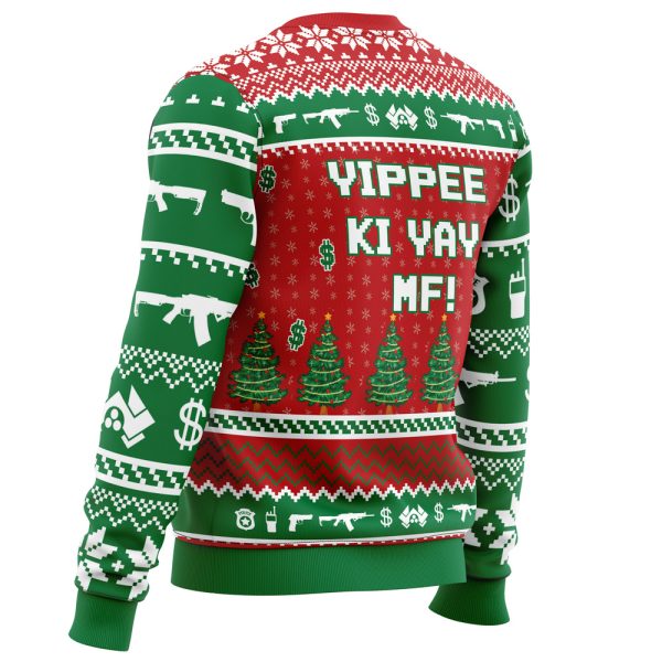 Hans Gruber Fall Nakatomi Plaza Die Hard Ugly Christmas Sweater - Image 3