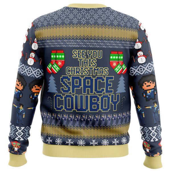 Spike Spiegel Cowboy Bebop Ugly Christmas Sweater - Image 2
