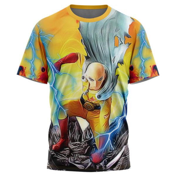 Trippy Power Saitama One Punch Man T-Shirt - Image 3