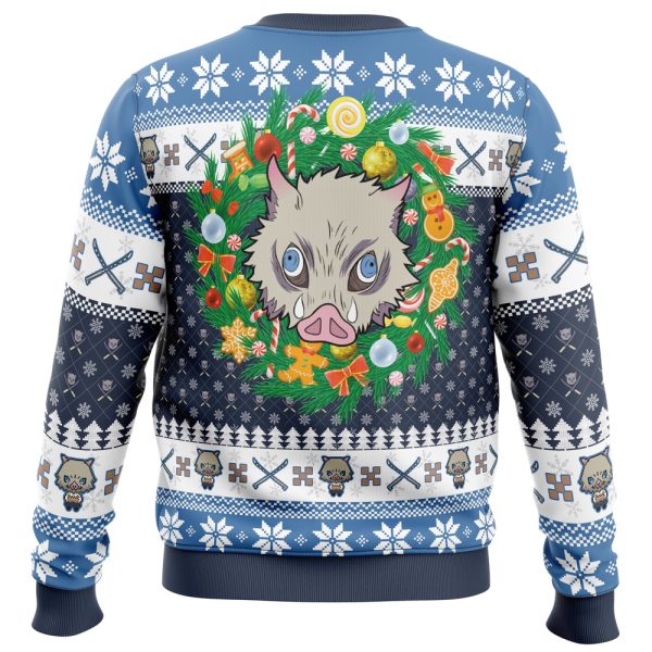 Christmas Hashibira Inosuke Demon Slayer Ugly Christmas Sweater - Image 4