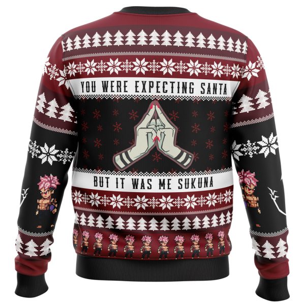 You Were Expecting Santa Sukuna Jujutsu Kaisen Ugly Christmas Sweater - Image 4