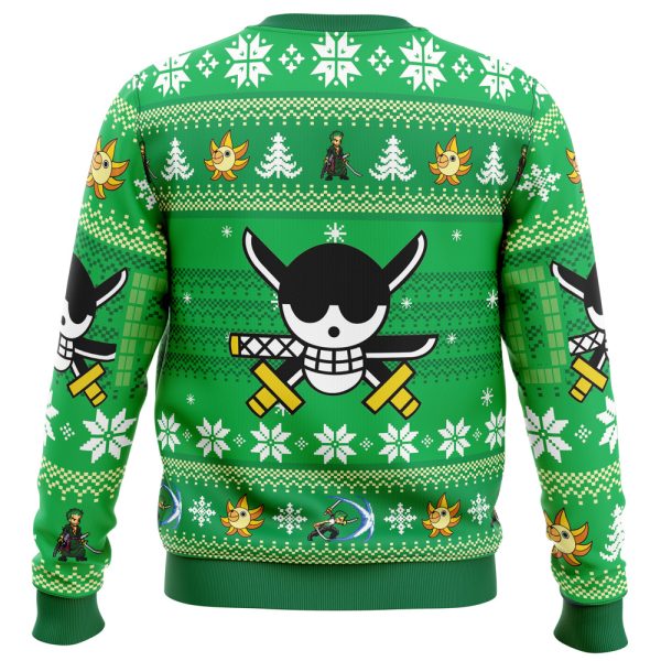 Christmas Zoro One Piece Ugly Christmas Sweater - Image 4
