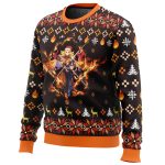 Fire Rengoku Demon Slayer Christmas Sweater - Image 2