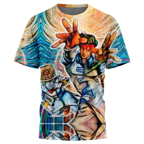 Trippy Rohan Kishibe Heaven's Door Jojo's Bizarre Adventure T-Shirt - Image 3