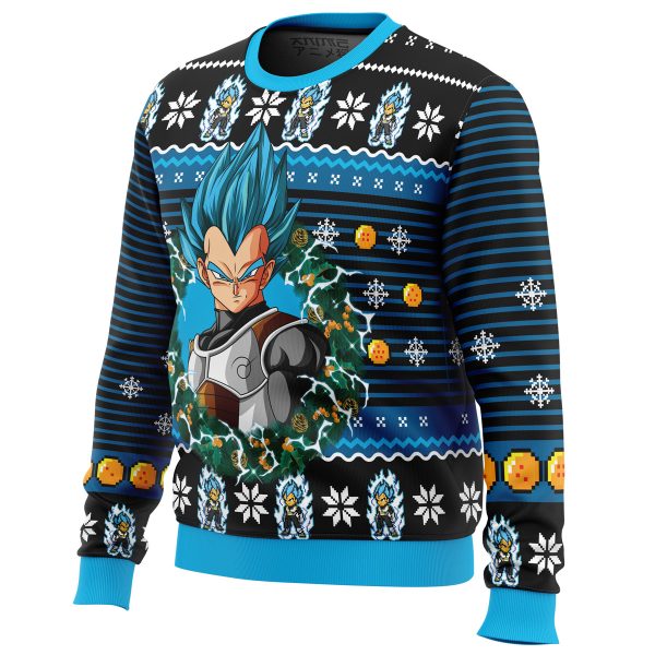 Super Saiyan Blue Vegeta Ugly Christmas Sweater - Image 2