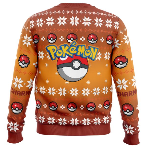 Christmas Charmander Pokemon Ugly Christmas Sweater - Image 4