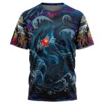 Sea Creatures Ponyo Studio Ghibli T-Shirt - Image 3