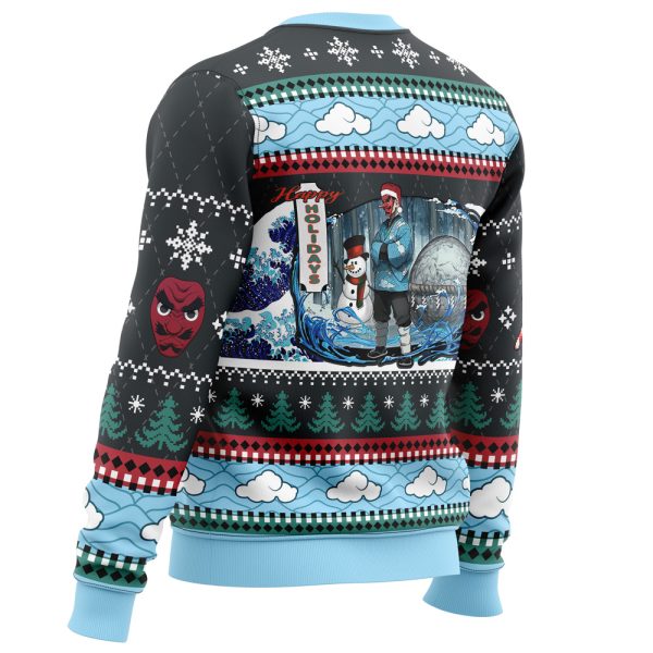 Christmas Sakonji Urokodaki Demon Slayer Ugly Christmas Sweater - Image 3