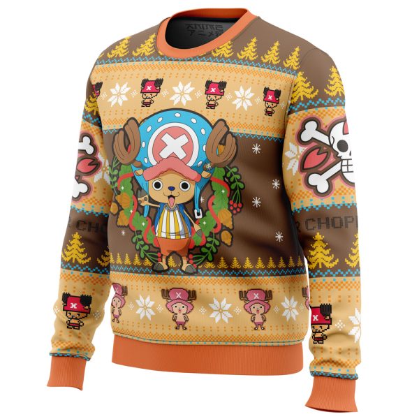 Christmas Tony Chopper One Piece Ugly Christmas Sweater - Image 2