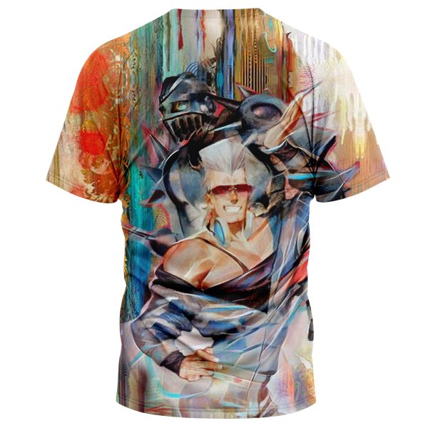 Trippy Polnareff Silver Chariot Jojo's Bizarre Adventure T-Shirt - Image 2