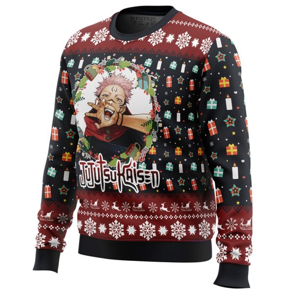 Sukuna Christmas Jujutsu Kaisen Ugly Christmas Sweater - Image 2