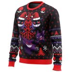Ghosts Gengar Ghastly Pokemon Ugly Christmas Sweater - Image 2