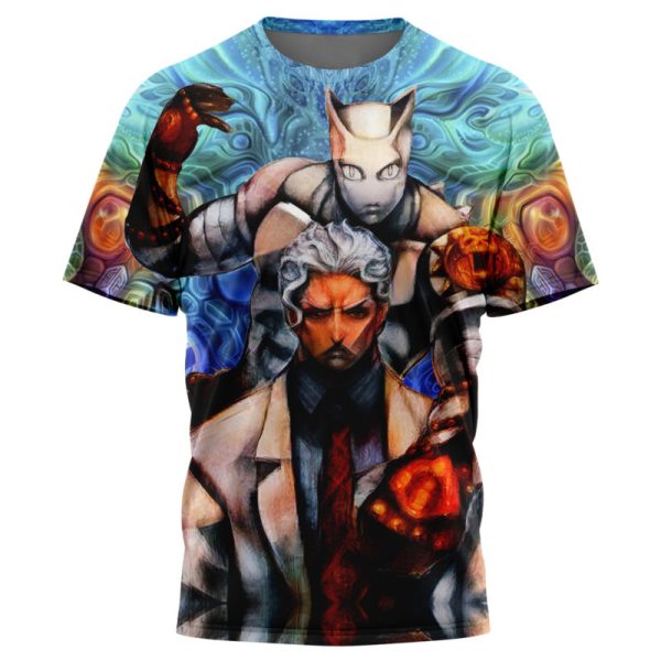 Trippy Yoshikage Kira Deadly Queen Jojo's Bizarre Adventure T-Shirt - Image 3