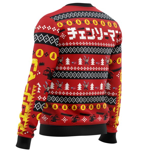 Christmas Dream Chainsaw Man Ugly Christmas Sweater - Image 3