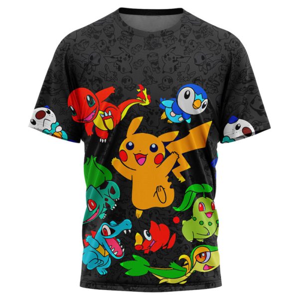 Vibing Pokemon Characters T-Shirt - Image 3