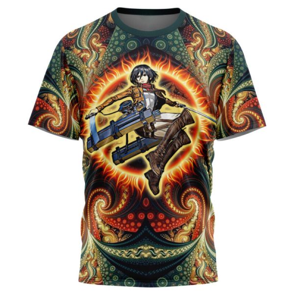 Trippy Mikasa Ackerman Attack on Titan T-Shirt - Image 3