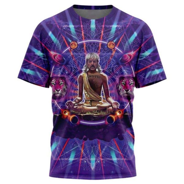 Tiger King Trippy Joe Exotic Astral Meditation T-Shirt - Image 3