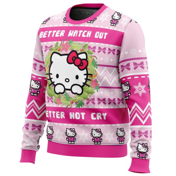 Hello Kitty is Coming to Town Ugly Christmas Sweater - Image 2