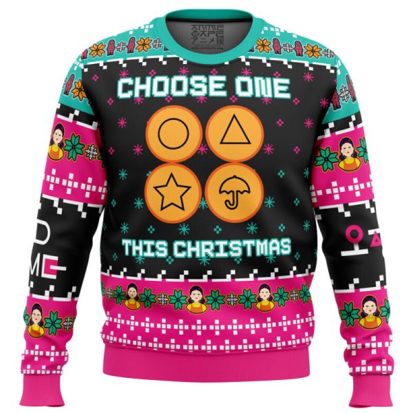 Choose One This Christmas Squid Game Christmas Sweater - Image 5