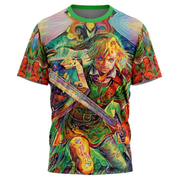 Trippy Link Legend of Zelda T-Shirt - Image 3