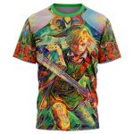 Trippy Link Legend of Zelda T-Shirt - Image 3