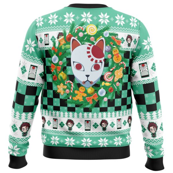 Christmas Tanjiro Kamado Demon Slayer Ugly Christmas Sweater - Image 4