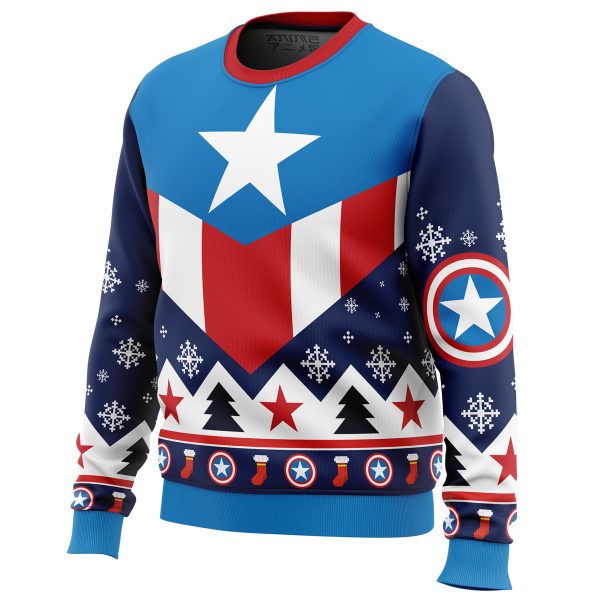 Captain America Ugly Christmas Sweater - Image 2
