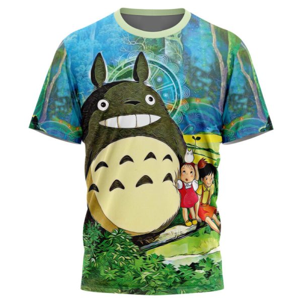 Trippy My Neighbor Totoro Studio Ghibli T-Shirt - Image 3