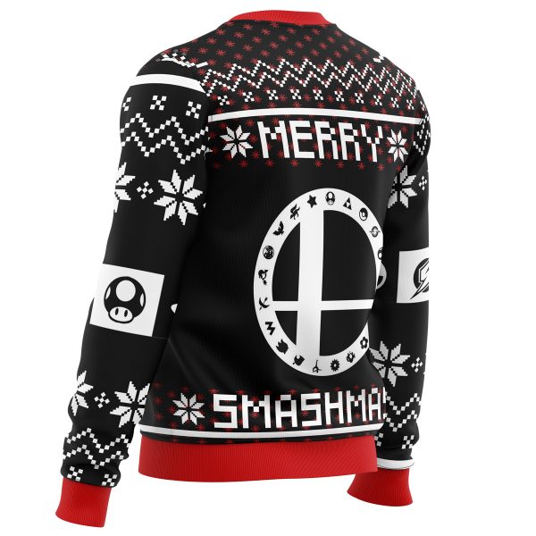 Merry Smashmas Super Smash Bros Ugly Christmas Sweater - Image 3