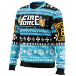 Christmas Flame Fire Force Ugly Christmas Sweater - Image 2