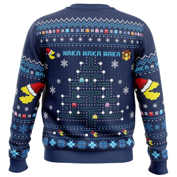 Christmas Tree Pac-Man Christmas Sweater - Image 4