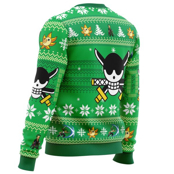 Christmas Zoro One Piece Ugly Christmas Sweater - Image 3