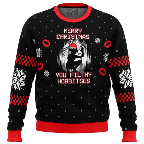 Lord of the Rings Filthy Hobitses Ugly Christmas Sweater - Image 3