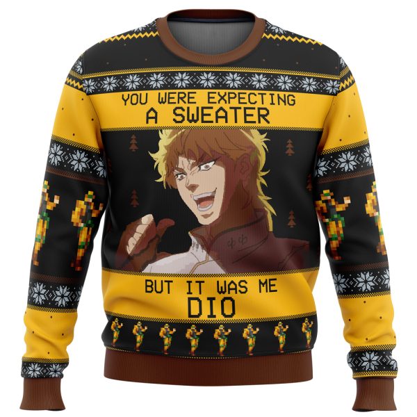 It Was Me Dio Jojo's Bizarre Adventure Ugly Christmas Sweater - Image 3