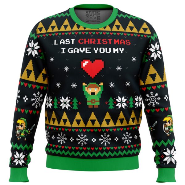 Link To My Heart Legend of Zelda Ugly Christmas Sweater - Image 3