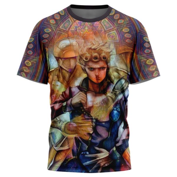 Trippy Giorno Giovanna Golden Wind Jojo's Bizarre Adventure T-Shirt - Image 3