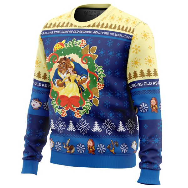 Christmas Beauty and the Beast Disney Ugly Christmas Sweater - Image 2