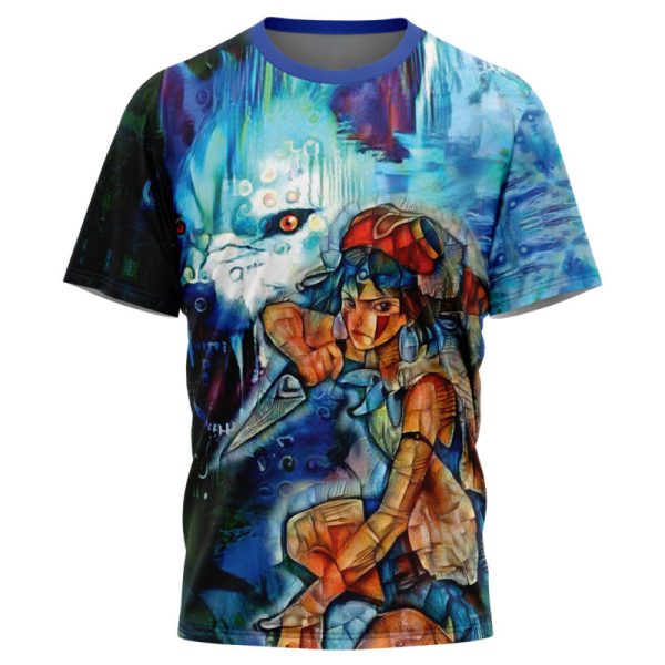 Raging Princess Mononoke Studio Ghibli T-Shirt - Image 3