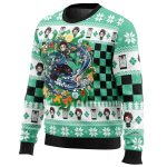 Christmas Tanjiro Kamado Demon Slayer Ugly Christmas Sweater - Image 2