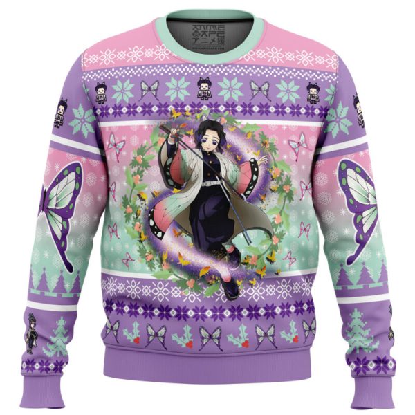 Christmas Kochou Shinobu Demon Slayer Ugly Christmas Sweater - Image 5
