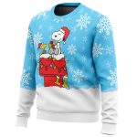 Snowy Christmas Snoopy Ugly Christmas Sweater - Image 2