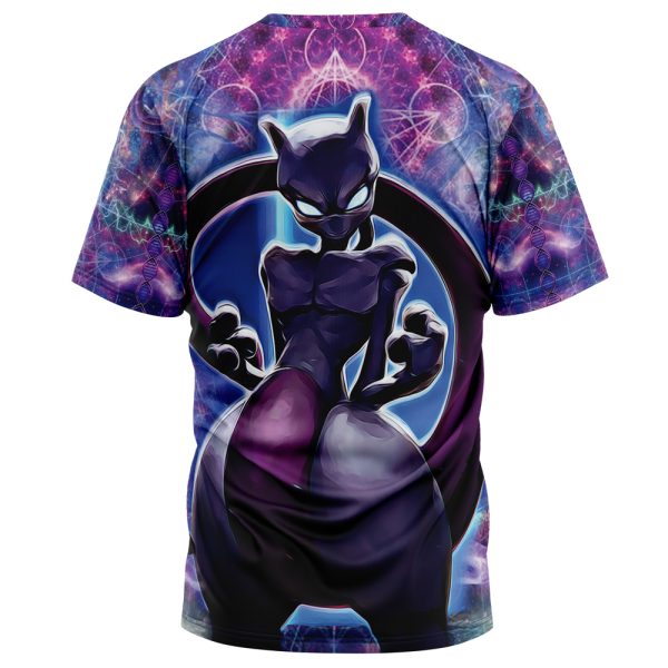 Trippy Cosmic Mewtwo Pokemon T-Shirt - Image 2
