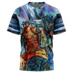 Trippy Jotaro Kujo Star Platinum Jojo's Bizarre Adventure T-Shirt - Image 3