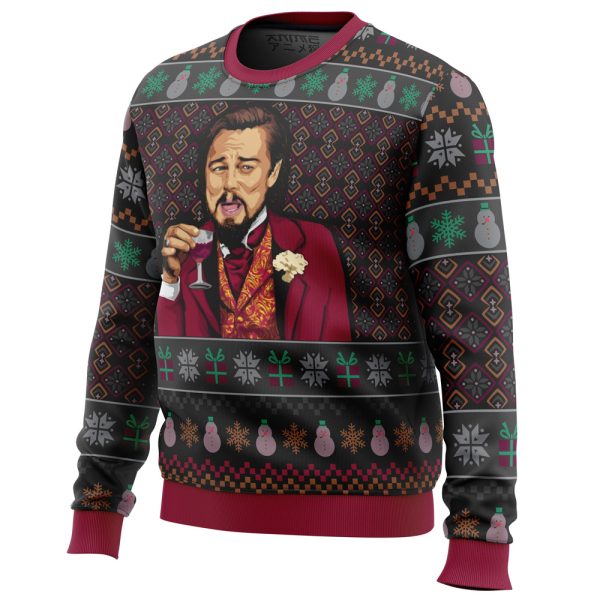 Laughing Leo DiCaprio Meme Ugly Christmas Sweater - Image 2