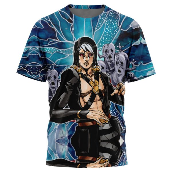 Trippy Risotto Nero Metallic Jojo's Bizarre Adventure T-Shirt - Image 3